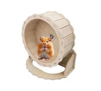 Roue de Hamster silencieuse | Gerbil Roue, Soucoupe en Bois de la Soucoupe Petit Habitat pour Animaux de Compagnie pour mâcher des Besoins d'escalade activités de Simulation Habitat Aire de Jeux Cage