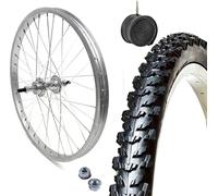 Roue de jante arrière 24 x 1,75 moyeu 6/7 V + couverture VTT 24 x 1,95 + chambre de roue complète moto 24"
