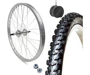 Roue de jante arrière 24 x 1,75 moyeu 6/7 V + couverture VTT 24 x 1,95 + chambre de roue complète moto 24"