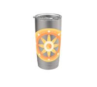 Roue de la loi du chakra du Dharma Dharmachakra Gobelet isotherme en acier inoxydable double paroi
