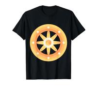 Roue de la Loi du Chakra du Dharma Dharmachakra T-Shirt Graphique avec Valeur, Homme, Noir, XL