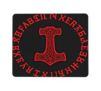 Roue De La Mythologie Nordique, Symbole Runique Viking Mjöllnir Tapis De Souris Gaming Résistant À Usure Mousepad Durable Mouse Pad pour Ordinateur Jeu Bureau 25X30Cm