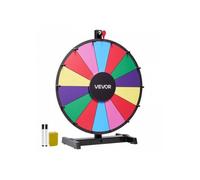 Roue de loterie de table 457 2 mm 14 emplacements 6 couleurs effaçable à sec avec 2 marqueurs pour fêtes salons et carnavals