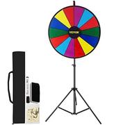 VEVOR Roue De Loterie Roue De Fortune Avec Support Trépied Réglable Effaçable à Sec 45cm Multicolore
