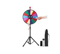 VEVOR Roue De Loterie Roue De Fortune Avec Support Trépied Réglable Effaçable à Sec 45cm Multicolore