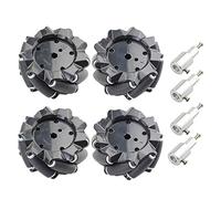 Roue de Mecanum 5/10/15KG Charge 60/80/96mm Roue Mecanum Avec 4/6mm TT Moyeux for Raspberry Pi DIY STEM Robot Éducatif Kit Gr-ande Charge Robot Manipulation ( Color : 80MM D6mm , Size : Mecanum Wheel