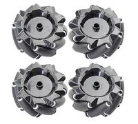 Roue de Mecanum 5/10/15KG Charge 60/80/96mm Roue Mecanum Avec 4/6mm TT Moyeux for Raspberry Pi DIY STEM Robot Éducatif Kit Gr-ande Charge Robot Manipulation ( Color : 96MM NO Coupling , Size : Mecanum
