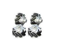 Roue de Mecanum Roue Mecanum omnidirectionnelle en alliage d'aluminium de 100 mm for voiture robotisée DIY Ardo RpPi(8mm)