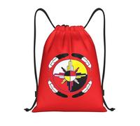 Roue De Médecine Amérindienne Sac À Dos De Rangement Réglable Sac À Dos avec Cordon Unisexe Sack Sport Gymnastique pour Piscine Fußball Vacances 39X46Cm