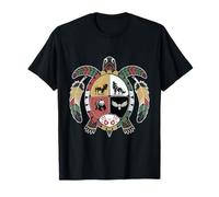 Roue de médecine autochtone d'esprit de tortue amérindienne T-Shirt