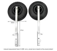 Roue de mise à l'eau de tableau arrière de bateau en acier inoxydable for bateau gonflable Kayak canot radeau chariot accessoires roues gonflées solides pour bateaux gonflables et bateaux(D Inflated w