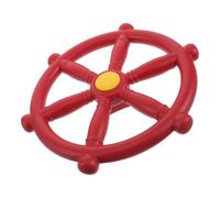Roue de Pirate pour Garçon et Filles, Accessoire de Jeux Extérieur, Rouge | Plastique, Bords Arrondis sans Saillies, Installation Facile, pour Cabane les Arbres et Balançoires
