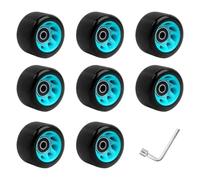 Roue de planche à roulettes avec roulements, ensemble de patins à roulettes, accessoire de patins à roulettes à Double rangée, roue de remplacement for quads pour les parcs, les patinoires(88A)
