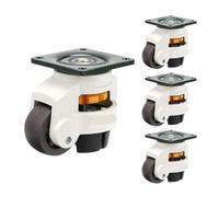 Roue de plaque supérieure de roulette de Machine de nivellement de 4 pièces avec le coussinet NBR rétractable for la vente d'équipement électrique de Table d'établi(42x42mm)