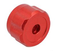 Roue de poignée de réfrigération en alliage pour jauge de collecteur CVC, roue ronde pour bouton CVC avec alésage carré de 6,6 mm, valve de service AC et poignée de robinet, bleu ou rouge (rouge)