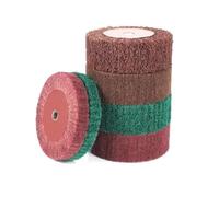 Roue de polissage 1 disque à récurer non tissé de 10 cm (4 pouces) en fibre de nylon, alésage M10(100X15 240)