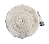 Roue de polissage de 100 mm en coton avec tige de 6 mm pour perceuse à batterie électrique Convient pour bijoux, métal, bois, plastique, verre (100 mm)