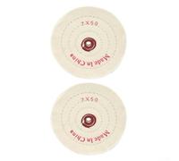 Roue de polissage de 20,3 cm avec lèvre multicouche en coton et cuir, adaptée pour les tâches de polissage des bijoux, du métal, du bois et du plastique (20,3 cm × 4 mm)