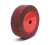 Roue de polissage Disque à récurer non tissé 4''/5''/6''/7''/8''/10''/12'', meule à récurer rouge, disque de polissage, alésage de 20 mm, épaisseur de 50 mm(250mm)