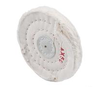 Roue de polissage en coton, 10,2 cm, pour finition de bijoux, métal et plastique (blanc)