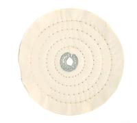 Roue de polissage en coton de 20,3 cm pour meuleuse d'établi - Trou central de 16 mm, tampon tampon doux multicouche, tampon abrasif blanc pour métal, bois et finition automatique