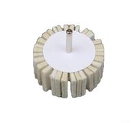 Roue de polissage en laine avec tige de 6 mm pour surfaces métalliques et pierres précieuses, offrant des résultats de finition efficaces (70 x 25 x 6 mm)