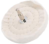 Roue de polissage en tissu blanc Type plat en coton Miroir Outils de ponçage de surface avec poignée100mm