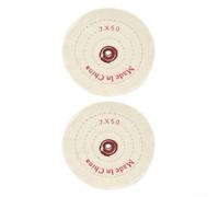 Roue de polissage en tissu de 20,3 cm pour bijoux, métaux, quincaillerie et industrie horlogère, tampon en coton multicouche adapté pour le polissage final (20,3 cm × 4 mm)
