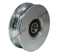 Roue de portail 2 roulements à billes Gorge ronde ART. 363 IBFM en acier galvanisé de diamètre 120