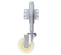Roue de Portail 4 Pouces Nylon Métal Absorption des Chocs for Portails Montage sur Plaque Capacité 200kg
