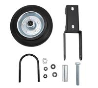 Roue de portail robuste 6 pouces en caoutchouc et acier - Capacité 500 lb, antirouille et ajustable - Installation facile pour portes de ferme et clôtures extérieures