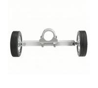 Roue de Porte Lourde Jumeau Roue de Portail Roulette de Support Roue de Grillage Acier et Caoutchouc Robustes Montage Réglable avec Étrier en U Adaptée aux Portails d'Allée Clôtures Fermes, 6 Pouces
