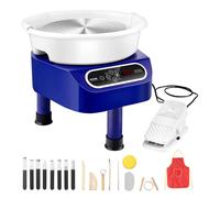 Roue de Poterie 280 mm-VEVOR-Tour de Potier Électrique 450 W-pour Céramique Fabrication Bricolage Artisanat-Bleu