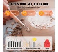 Roue de Poterie 280 mm-VEVOR-Tour de Potier Électrique 450 W-pour Céramique Fabrication Bricolage Artisanat d'Art-Blanc