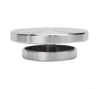 Roue de poterie en alliage d'aluminium avec base rotative double face, plateau tournant en céramique pour modélisme, affichage de bonsaï, décoration de gâteaux et chevalet d'artiste (11 cm (moins de 8