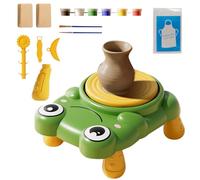 Roue de poterie, ensemble d'argile pour , outils de sculpture éducatifs pour débutants, étudiants, filles, garçons, salle de ole, été, temps familial, kit créatif mains sur le