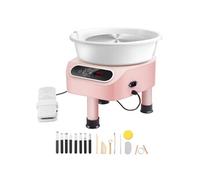 Roue de Poterie Tour de Potier 250 mm 350 W avec 3 Pieds Artisanat Rose