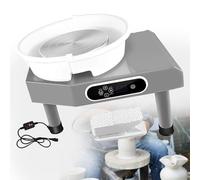 Roue de potier électrique 220 V avec pédale et outils | Machine de formage de poterie pour débutants, usage domestique et studio d'art scolaire