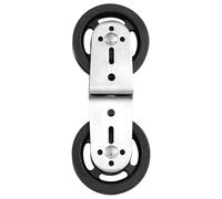 Roue de poulie de roulement Disque de câble métallique pour le levage Système de poulie de traction, double poulie de blocage de traction Heavy Duty, disques de câble en nylon et aluminium