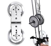 Roue de poulie de roulement,Disque de câble métallique pour le système de poulie de traction, double poulie de blocage de remorquage Heavy Duty, disques de câble en nylon et aluminium