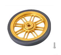 Roue de poussée de 85 mm compatible avec Brompton, fabriquée en alliage d'aluminium découpé CNC avec finition anodisée antirouille et anneau en caoutchouc résistant aux déchirures de 5 mm d'épaisseur