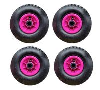Roue de Poussette Camion à Air 3.00-4 260x85mm Roulement à Aiguilles 4 Pièces
