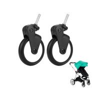 Roue de poussette de bébé, accessoire de roue de poussette pratique Durable pour Yoyo pour Kiddopotamus pour Chbaby pour Yoya(A pair of front wheels)