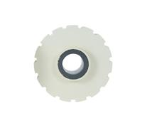 Roue de presse blanche 62x16x24mm, roue d'engrenage droite à rouleau en caoutchouc for Machines à plaquer les chants, 10 pièces