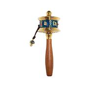 Roue de prière bouddhiste, sculptée à la main, roue tibétaine, cadeau spirituel/relaxation/méditation, décoration maison(2)