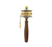 Roue de prière bouddhiste tibétaine en cuivre, pour prière, méditation, guérison, relaxation (style 1)