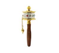 Roue de prière bouddhiste tibétaine en cuivre, pour prière, méditation, guérison, relaxation (style 5)