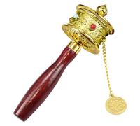 Roue de prière - Roue de prière à main | Roues bouddhistes en bois - Outil de manivelle léger et portable conçu pour les prières de méditation et la relaxation spirituelle à la maison ou en voyage