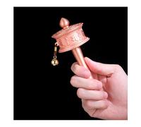 Roue de prière tibétaine, Bouddhiste à Main for bénédiction, méditation, Relaxation, Yoga, 1 pièce(Brass,M)