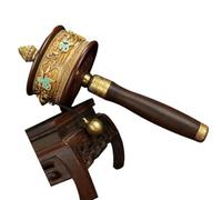 Roue de prière tibétaine, Bouddhiste à Main for la bénédiction, la méditation, la Relaxation, Le Yoga, 23 cm x 8,5 cm, 1 pièce